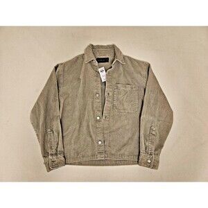 Abercrombie & Fitch Corduroy Shirt Jacket S Cotton Shacket Heavy NWT Cream Men’s